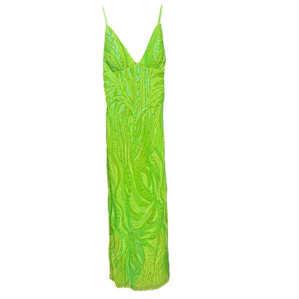 Morgan & Company Lime Green Evening Gown - Picture 5 of 11